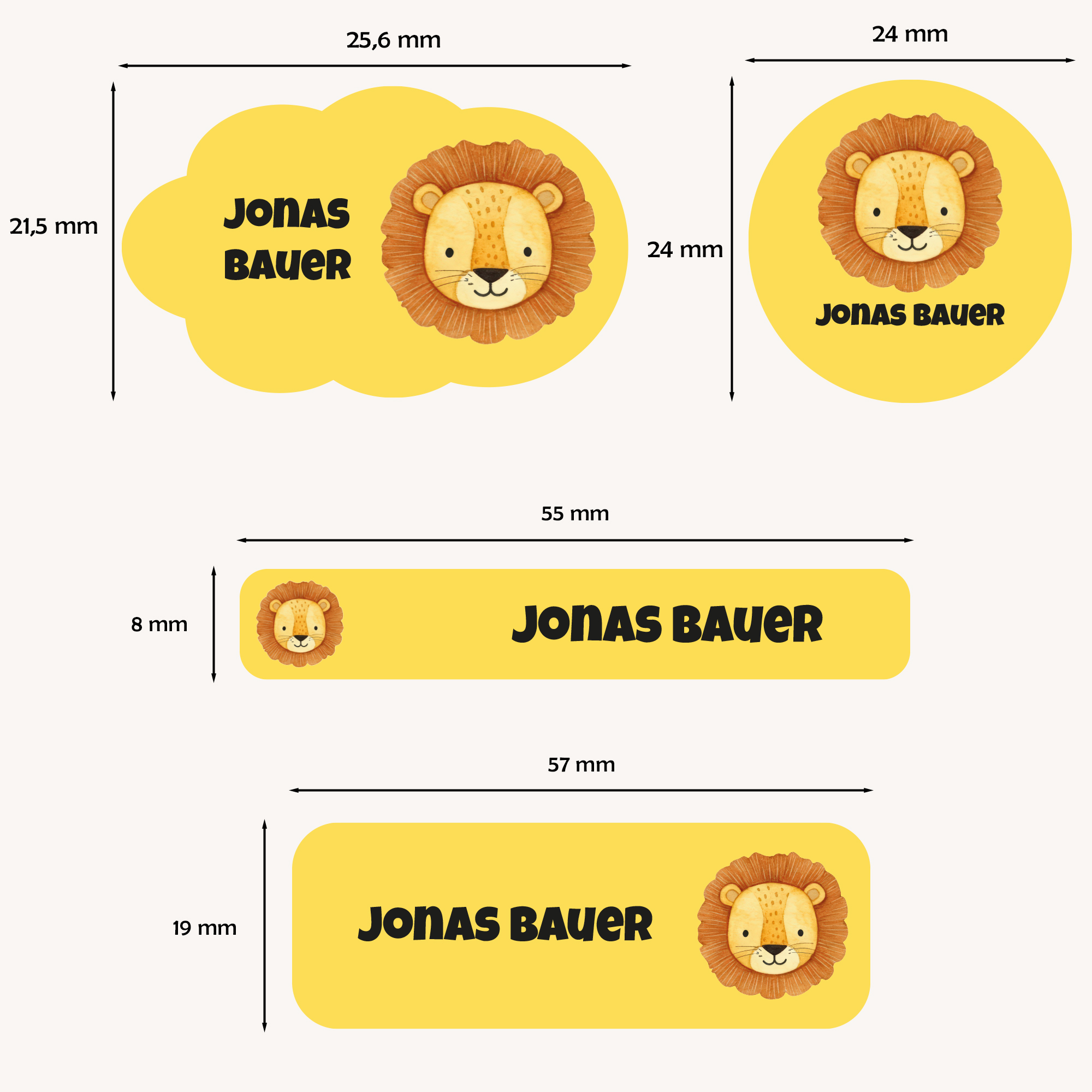 Naklejki imienne wodoodporne – zdjęcie 2