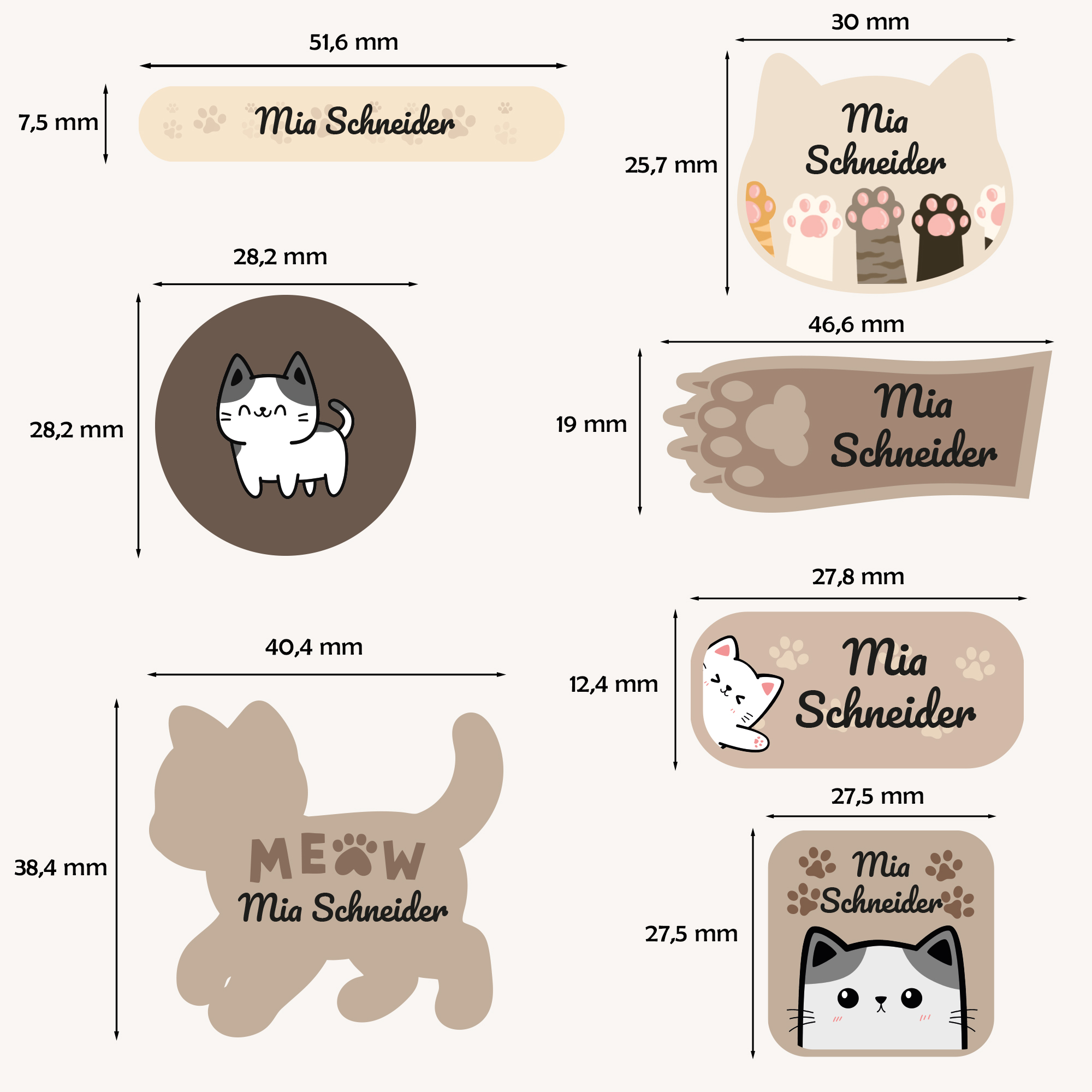 Naklejki imienne wodoodporne – zdjęcie 2