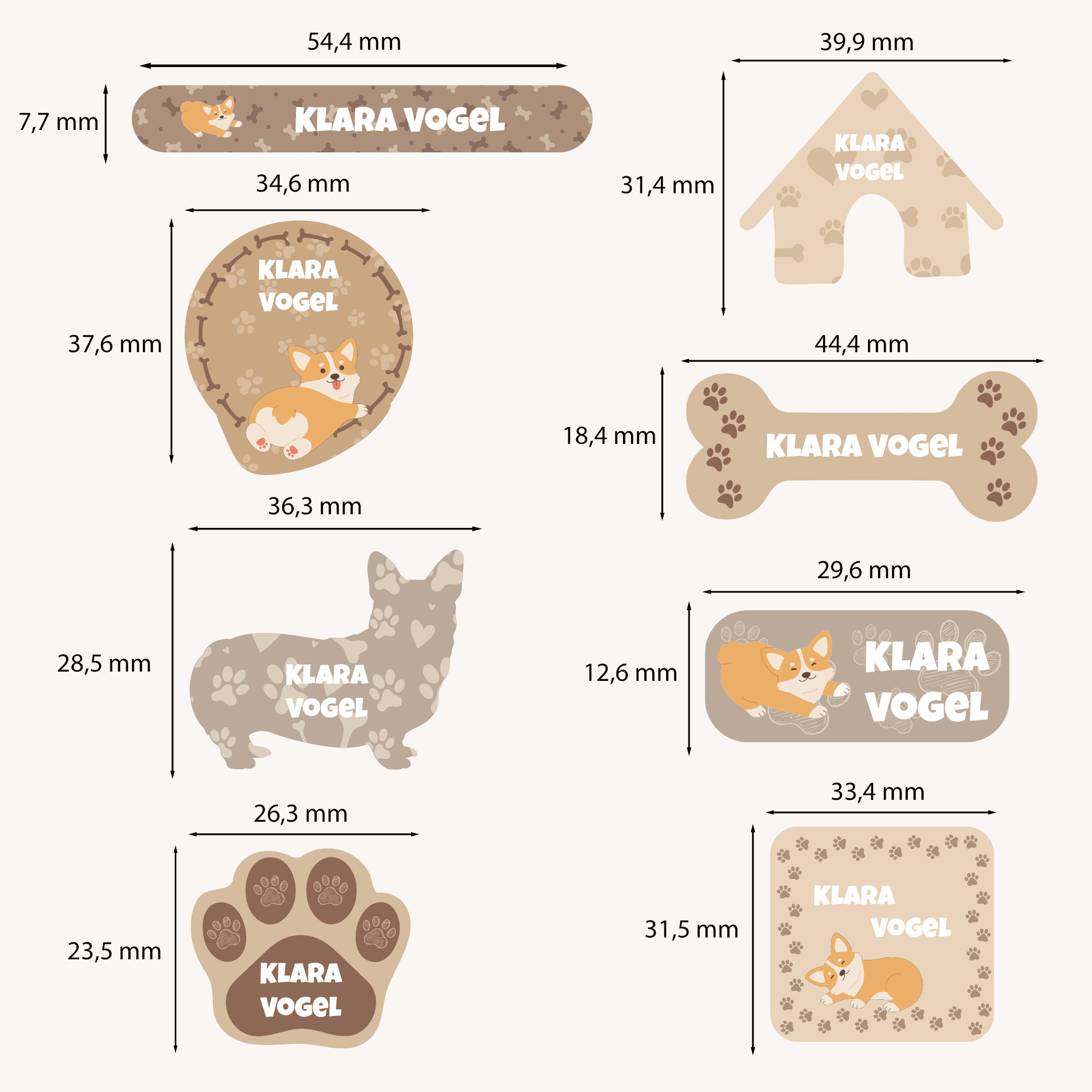 Naklejki imienne wodoodporne – zdjęcie 2