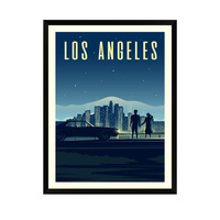 Plakat Miasta Los Angeles 50X70 cm + ramka czarna