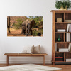 Obraz na płótnie Słoń Afryka Woda Błoto Słońce 100x80 cm