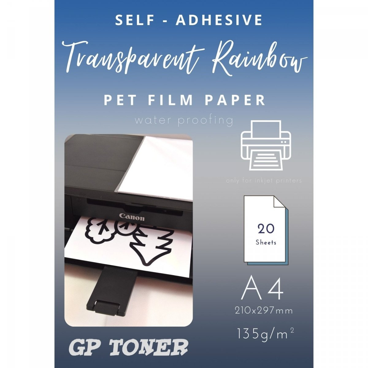Autocollants transparents - A4 - Micro Application - Papiers