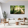 Obraz na płótnie Słońce w Lesie Drzewa Natura 70x50 cm