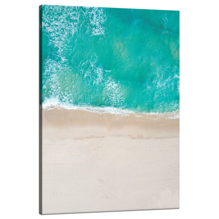 Obraz na płótnie Woda Plaża Fale Słońce 80x120 cm