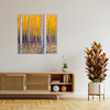 Obraz na płótnie Brzozy Jesienią Żółte Liście 70x120 cm
