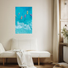 Obraz na płótnie Łódki na Wodzie Oceanie Błękit 80x120 cm
