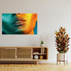 Obraz na płótnie Złota Twarz Krople Wody na Ciele 100x80 cm