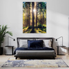 Obraz na płótnie Las Słońce Drzewa Wiosna Poranek 40x80 cm