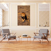 Obraz na płótnie Biegnący Lew na Sawannie Przyroda 80x120 cm