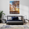 Obraz na płótnie Drzewa Zima Wschodzące Słońce 40x80 cm