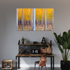 Obraz na płótnie Brzozy Jesienią Żółte Liście 80x40 cm
