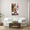 Obraz na płótnie Wieża Eiffla Francja Pastele Drzewa Jesień 80x120 cm