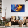 Obraz na płótnie Twarz Kobiety Złota Usta Sztuka 100x80 cm