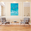 Obraz na płótnie Łódki na Wodzie Oceanie Błękit 80x120 cm