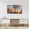 Obraz na płótnie Drzewa Zima Wschodzące Słońce 70x50 cm