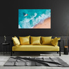 Obraz na płótnie Żaglówka Fale Piasek Brzeg 70x50 cm