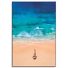 Obraz na płótnie Kobieta Plaża Słońce Fale 80x120 cm