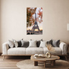 Obraz na płótnie Wieża Eiffla Francja Pastele Drzewa Jesień 80x120 cm