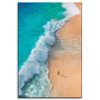 Obraz na płótnie Mężczyzna na Plaży Fale Woda Słońce 80x120 cm