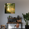 Obraz na płótnie Światło Słońca Las Ścieżka Natura 40X40 cm