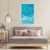 Obraz na płótnie Łódki na Wodzie Oceanie Błękit 80x120 cm