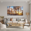 Obraz na płótnie Drzewa Zima Wschodzące Słońce 70x50 cm