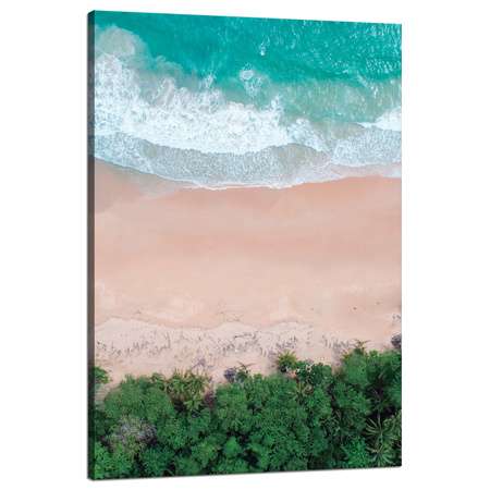 Obraz na płótnie Plaża Morze Fale Woda Przyroda 80x120 cm