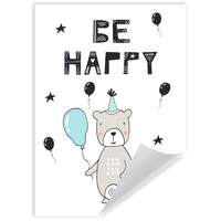 Plakat Urodzinowy Be happy 21X29,7 cm