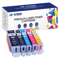 Zestaw 5x Tusze zamiennik do Canon Pixma IP7250, MG5450, MG6350, MX725, MX925 GP-C550XL CMYK