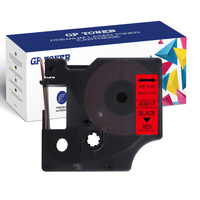 Taśma do DYMO D1 9mm 7m Czerwona czarna GP-DY40917