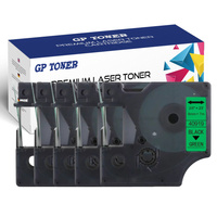 5x Taśma do DYMO D1 9mm 7m Zielona czarna GP-DY40919 x5