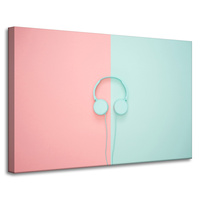 Obraz na płótnie Muzyka Słuchawki Dwukolorowe 90x60