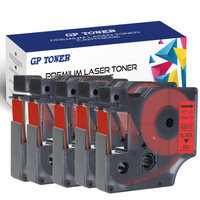 5x Taśma do Dymo D1 45017 Czerwono Czarna 12mm 7m GP-DY45017 x5