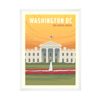 Plakat Miasta Waszyngton 30X40 cm + ramka biała