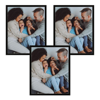 3x Rama Czarna 21x29,7, I L13,15,051, czarny lakier + tłoczenie plexi