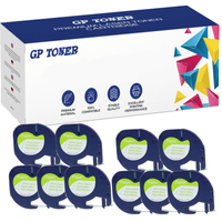 10x Taśma do Dymo LetraTag 59421 12mm x 4m Biała Papier - zamiennik GP-DY59421 x10