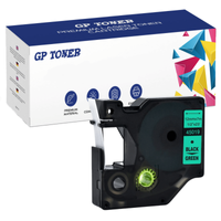 Taśma do Dymo D1 45019 Zielona Czarny 12mmx7m GP-DY45019