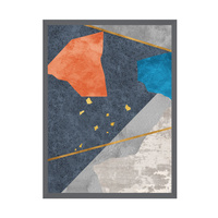 Plakat Abstrakcja_4 24X30 cm + ramka kamienna szarość