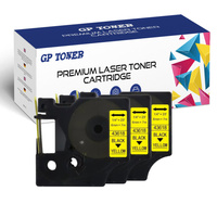 3x Taśma do DYMO D1 7m 6mm żółto czarna GP-DY43618 X3