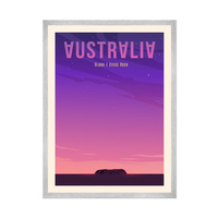 Plakat Państwa Australia 24X30 cm + ramka srebrna