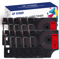 10x Taśma do DYMO D1 9mm 7m Czerwona czarna GP-DY40917 x10