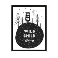 Plakat Dziecięce Wild child 50X70 cm + ramka czarna