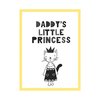Plakat Dziecięce Daddy's little princess 40X50 cm + ramka żółta