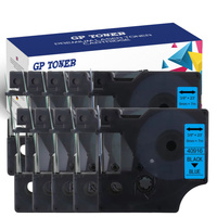 10X Taśma do DYMO D1 9mm 7m Niebiesko czarna GP-DY40916 x10