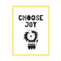 Plakat Dziecięce Choose joy 40X50 cm + ramka żółta