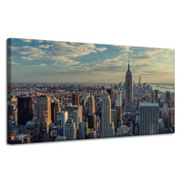 Obraz na płótnie Architektura zachód słońca Manhattan 120X60 cm