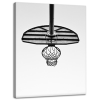 Obraz na płótnie Młodzieżowe Kosz Koszykówka Czarno-Białe 30x40
