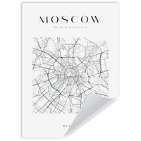 Plakat Mapa miasta Moskwa kwadrat 50X70 cm