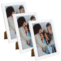 3x Fotorama Biała 18x24, I L13,15,063, biały lakier + tłoczenie plexi