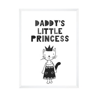 Plakat Dziecięce Daddy's little princess 24X30 cm + ramka biała